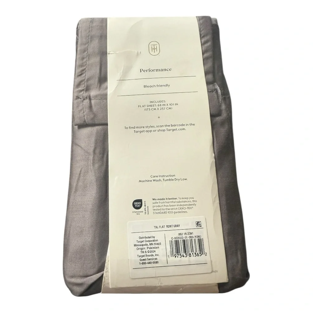 Threshold Gray Sateen Sheet XL Twin